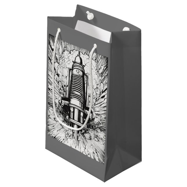 SACOLA PARA PRESENTES PEQUENA SACO DE PAPEL (Frente inclinada)