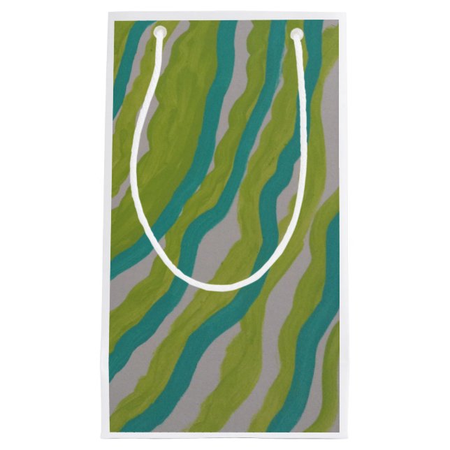 Sacola Para Presentes Pequena Saco de Presente com Lixeira Verde (Frente)