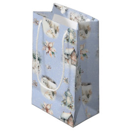 Sacola Para Presentes Pequena Saco de Presente com Padrão de Aquarela de Florest