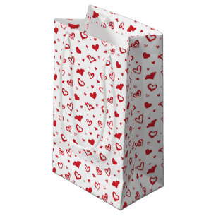 Sacola Para Presentes Pequena Saco de Presente Corações de São Valentim