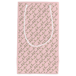 Sacola Para Presentes Pequena Saco de Presente de Aulas de Dança (Rosa)