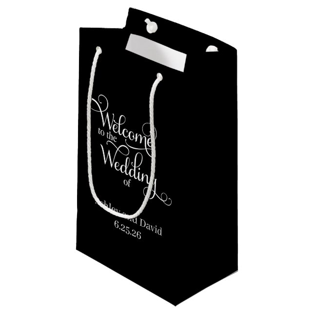Sacola Para Presentes Pequena Saco de Presente de Casamento (Frente inclinada)