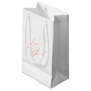 Sacola Para Presentes Pequena Saco de Presente de Casamento "O Amor é Doce"