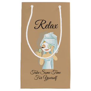 Sacola Para Presentes Pequena Saco de Presente de Dia de Spa com Design Relaxant
