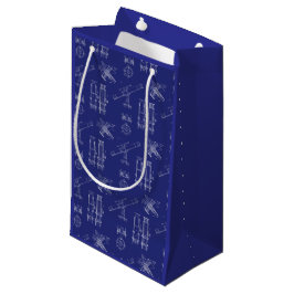 Sacola Para Presentes Pequena Saco de Presente de Diagramas de Telescópio em Azu