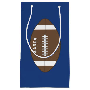 Sacola Para Presentes Pequena Saco de Presente de Futebol Azul Personalizado