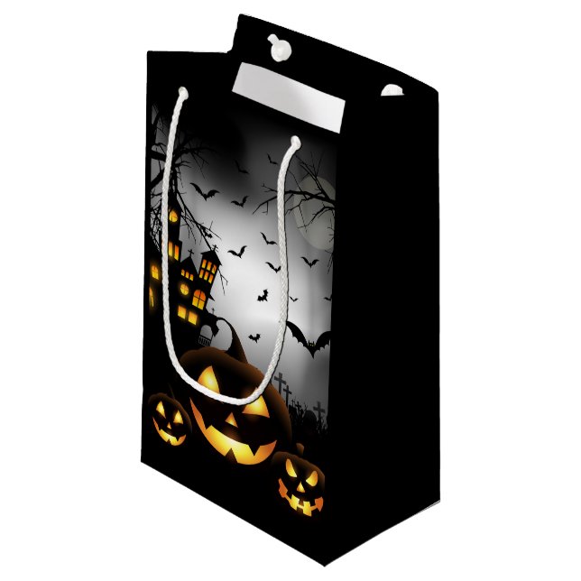 Sacola Para Presentes Pequena Saco de Presente de Halloween (Frente inclinada)
