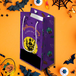 Sacola Para Presentes Pequena 🎃 Saco de Presente de Halloween Spooky