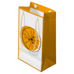Sacola Para Presentes Pequena Saco de presente de laranja Citrus