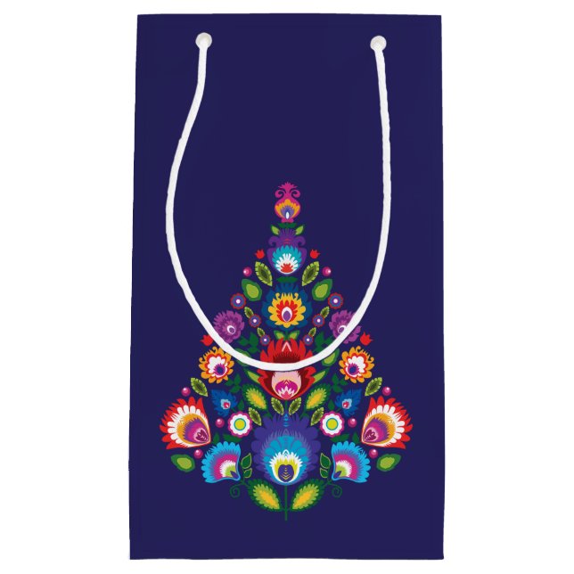 Sacola Para Presentes Pequena Saco de presente de Natal de Folha Pequena com men (Frente)