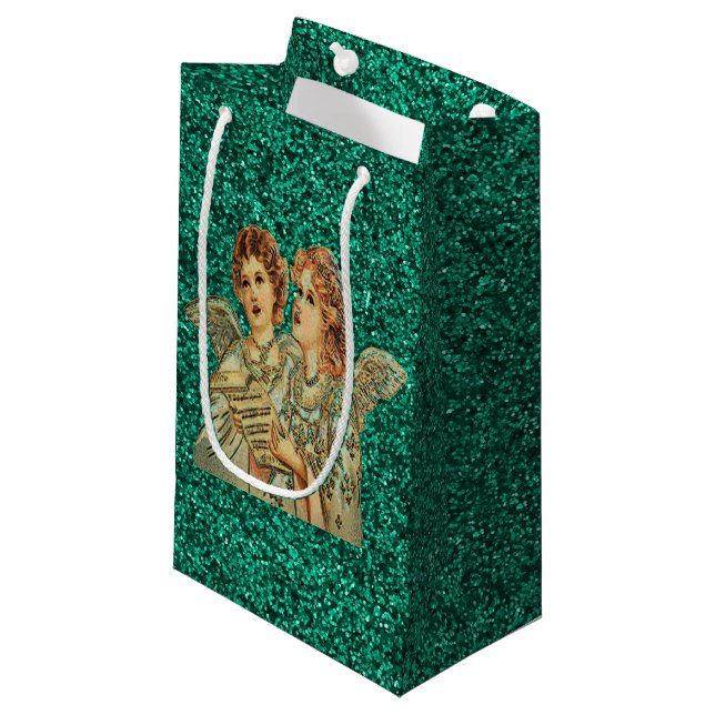 Sacola Para Presentes Pequena Saco de presente de Natal festivo (Frente inclinada)