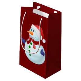 Sacola Para Presentes Pequena Saco de Presente de Natal Homem de Neve