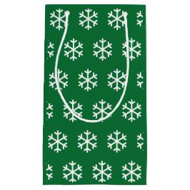 Sacola Para Presentes Pequena Saco de Presente de Natal Verde Floco de Neve