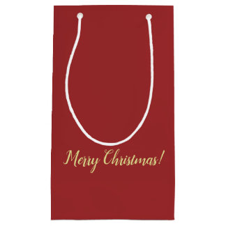 Sacola Para Presentes Pequena Saco de Presente de Natal Vermelho Escuro