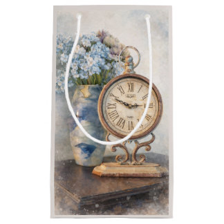 Sacola Para Presentes Pequena Saco de Presente de Relógio Floral Vintage – Estil
