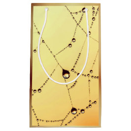 Sacola Para Presentes Pequena Saco de presente de teia amarela