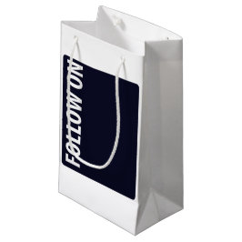 Sacola Para Presentes Pequena Saco de Presente do Botão de Ícone e Seguir no Log