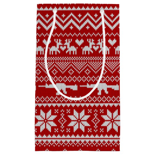 Sacola Para Presentes Pequena Saco de Presente do Sweater Azul AR- 15 (Frente)