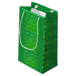 Sacola Para Presentes Pequena Saco de Presente Espiral Evergreen
