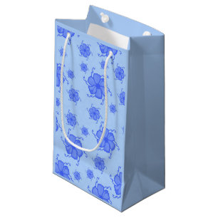 Sacola Para Presentes Pequena Saco de Presente Floral Monocromático Festive Trop