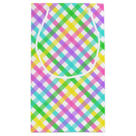 Sacola Para Presentes Pequena Saco de Presente Gingham de Páscoa 8