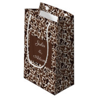 Saco de Presente Girafa Marrom