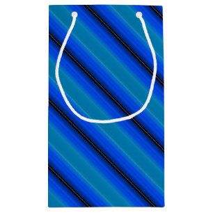 Sacola Para Presentes Pequena Saco de Presente HAMbyWG - Faixa de Gradiente Azul