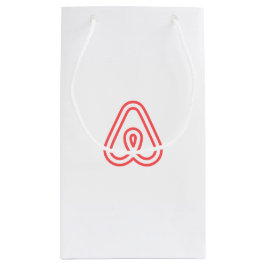Sacola Para Presentes Pequena Saco de Presente Ícone e Logotipo Airbnb