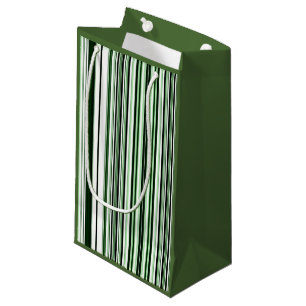 Sacola Para Presentes Pequena Saco de Presente Listras Verticais Verdes