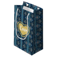 Saco de Presente LOVE Blue Stripe por Poet Adiela