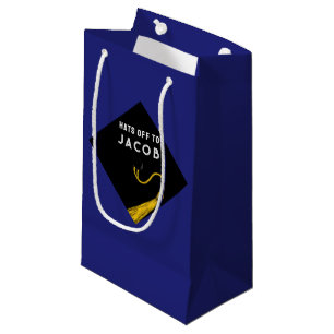 Sacola Para Presentes Pequena Saco de Presente Médio Azul de Graduação