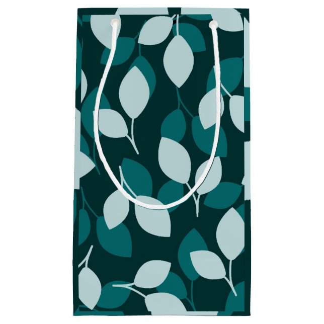 Sacola Para Presentes Pequena Saco de Presente Pequeno design Folha (Frente)