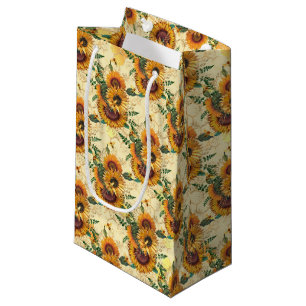 Sacola Para Presentes Pequena Saco de Presente Pequeno e Design de Girassol