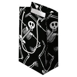Sacola Para Presentes Pequena Saco de presente pequeno esqueleto de Halloween