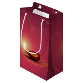 Sacola Para Presentes Pequena Saco de Presente Pequeno Shiny Happy Diwali Diya
