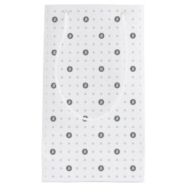 Sacola Para Presentes Pequena Saco de Presente Pontos Polka Bitcoin (Pequeno) 