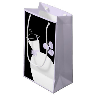 Sacola Para Presentes Pequena Saco de presente roxo preto pálido de casamento