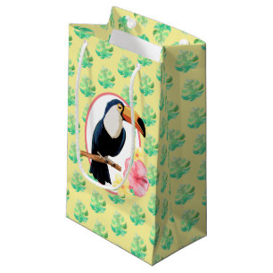 Sacola Para Presentes Pequena Saco De Presentes De Aves Tropicais E Florais Colo