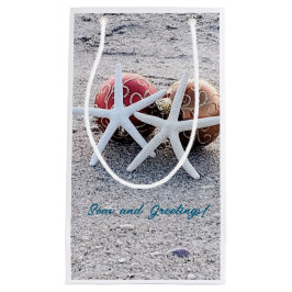 Sacola Para Presentes Pequena Saco de presentes personalizado de feriado na prai