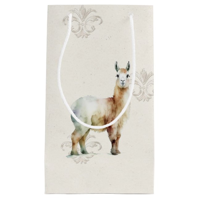 Sacola Para Presentes Pequena Saco do Presente - Alpaca1 (Frente)