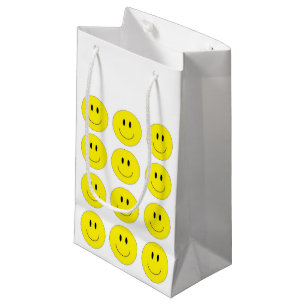 Sacola Para Presentes Pequena "Saco do presente da cara feliz"