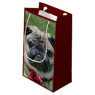 Sacola Para Presentes Pequena Saco do presente do cão do Pug