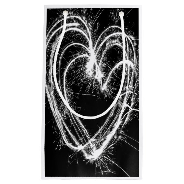 Sacola Para Presentes Pequena Saco do presente do coração (Frente)