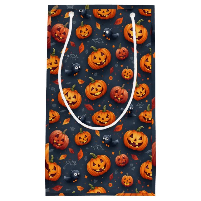 Sacola Para Presentes Pequena Saco do Presente do Dia das Bruxas (Frente)