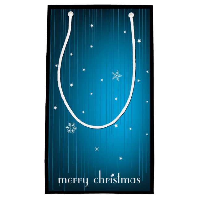 Sacola Para Presentes Pequena Saco do presente do Feliz Natal (Frente)