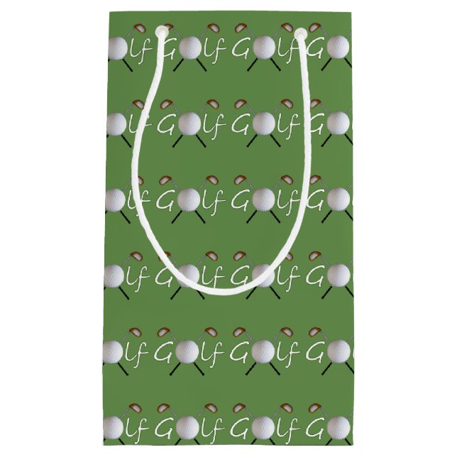 Sacola Para Presentes Pequena Saco do presente do golfe (Frente)