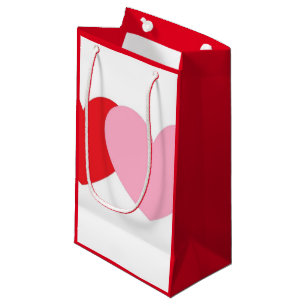 Sacola Para Presentes Pequena Saco do Presente do namorados com Corações Verme
