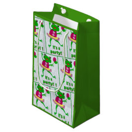 Sacola Para Presentes Pequena Saco do presente do partido do sapo verde para