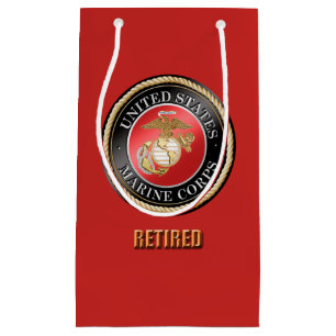 Sacola Para Presentes Pequena Saco do presente do USMC Retireed