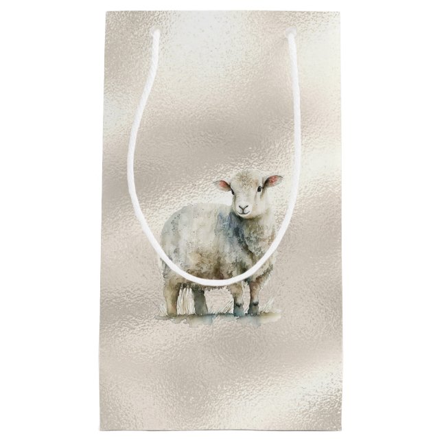 Sacola Para Presentes Pequena Saco do Presente - Lamb2 (Frente)